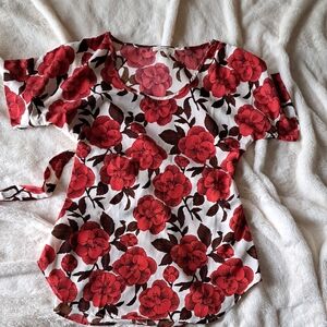 Modcloth Red Floral Women's Tunic